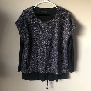 Bess Layered Long-Sleeved Top L